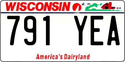WI license plate 791YEA