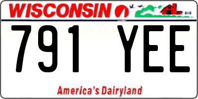 WI license plate 791YEE
