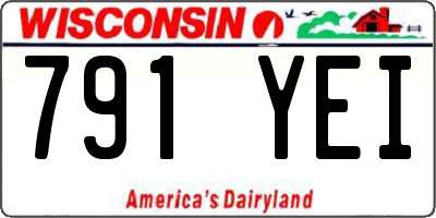 WI license plate 791YEI
