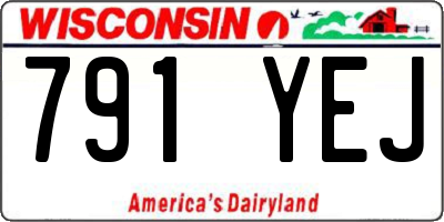 WI license plate 791YEJ