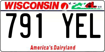 WI license plate 791YEL