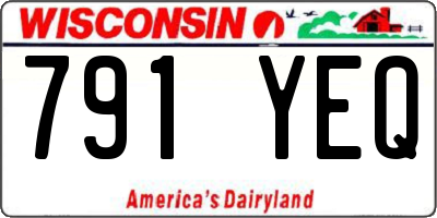 WI license plate 791YEQ