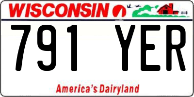WI license plate 791YER