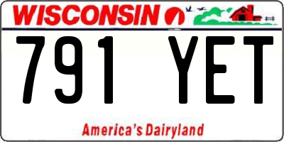 WI license plate 791YET