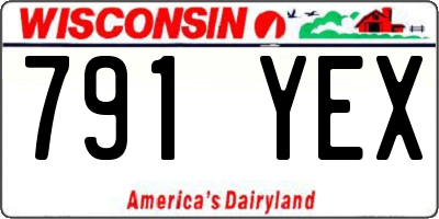 WI license plate 791YEX