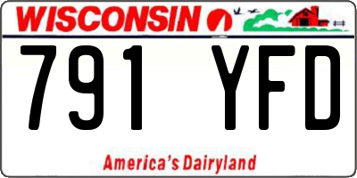 WI license plate 791YFD