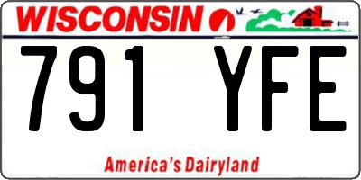 WI license plate 791YFE