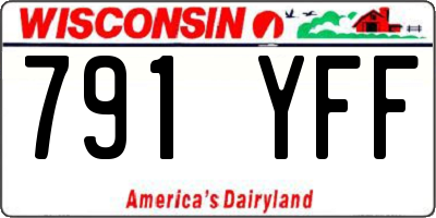 WI license plate 791YFF
