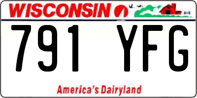 WI license plate 791YFG