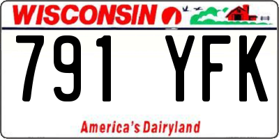 WI license plate 791YFK