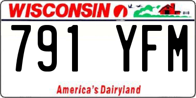 WI license plate 791YFM