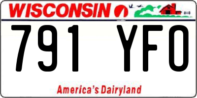 WI license plate 791YFO