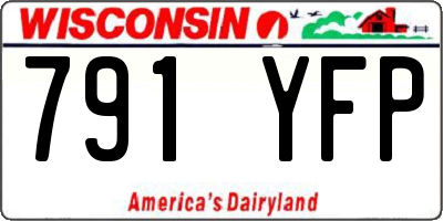 WI license plate 791YFP