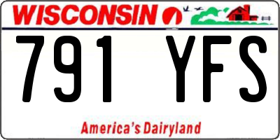 WI license plate 791YFS