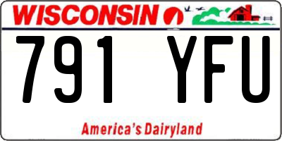 WI license plate 791YFU