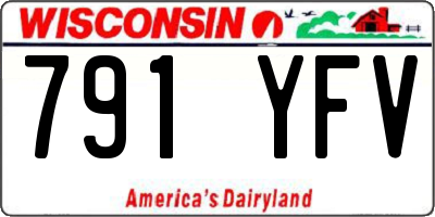 WI license plate 791YFV
