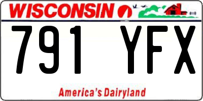 WI license plate 791YFX