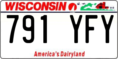 WI license plate 791YFY