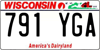 WI license plate 791YGA