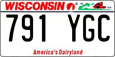 WI license plate 791YGC