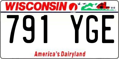 WI license plate 791YGE