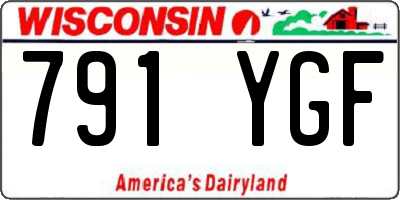 WI license plate 791YGF