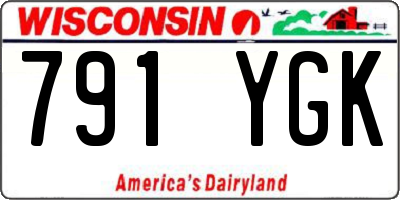 WI license plate 791YGK