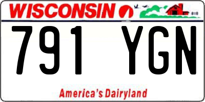 WI license plate 791YGN