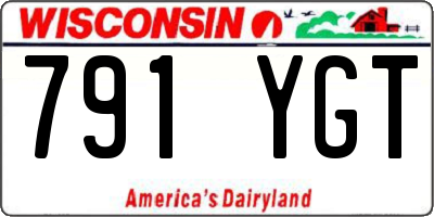 WI license plate 791YGT