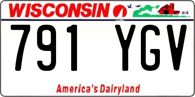 WI license plate 791YGV