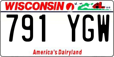 WI license plate 791YGW