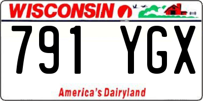 WI license plate 791YGX