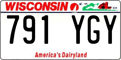 WI license plate 791YGY
