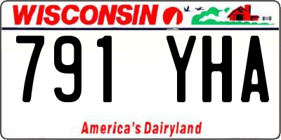 WI license plate 791YHA