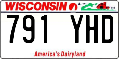 WI license plate 791YHD