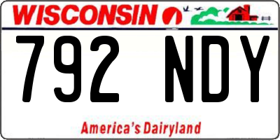 WI license plate 792NDY