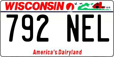 WI license plate 792NEL