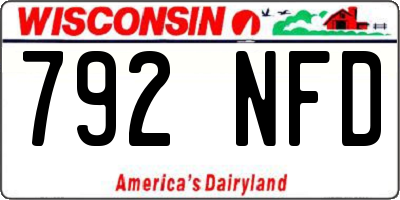 WI license plate 792NFD