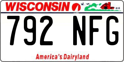 WI license plate 792NFG