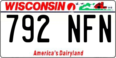 WI license plate 792NFN