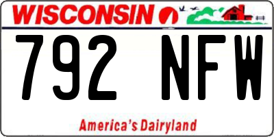 WI license plate 792NFW