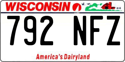 WI license plate 792NFZ