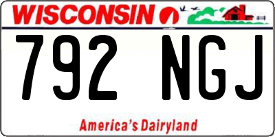 WI license plate 792NGJ