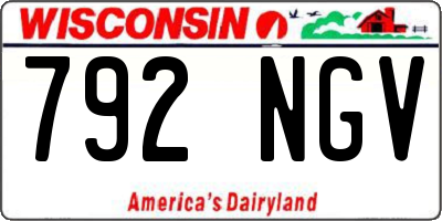 WI license plate 792NGV