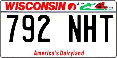 WI license plate 792NHT