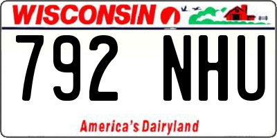 WI license plate 792NHU