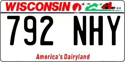 WI license plate 792NHY