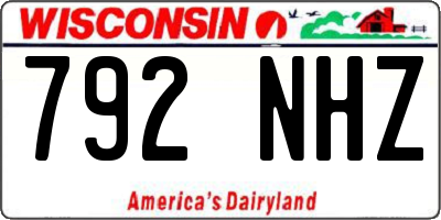 WI license plate 792NHZ