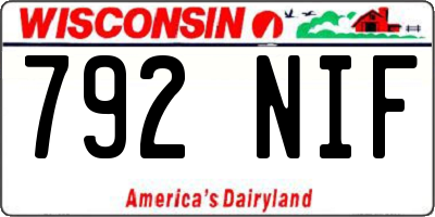 WI license plate 792NIF