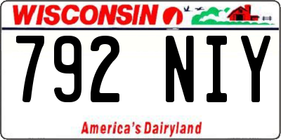 WI license plate 792NIY